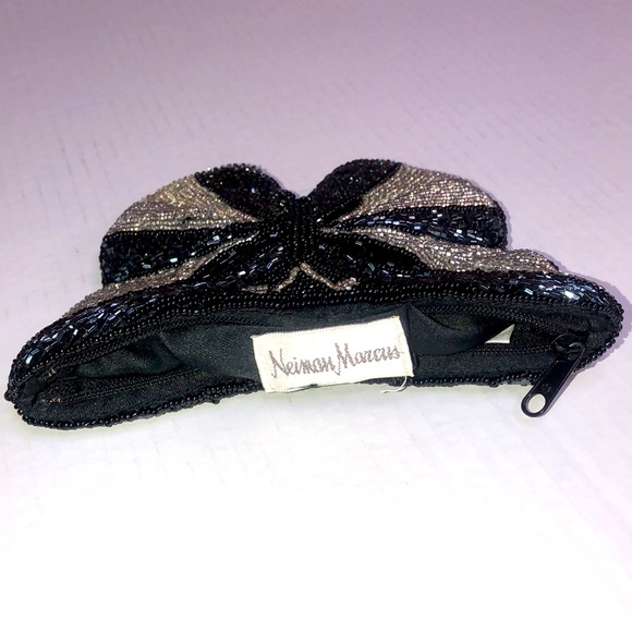 VTG Neiman Marcus Beaded Butterfly Coin Purse - Picture 6 of 9